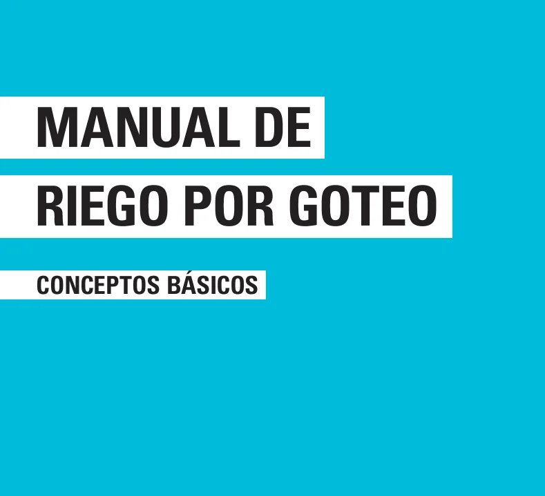 Portada del Manual de riego por goteo